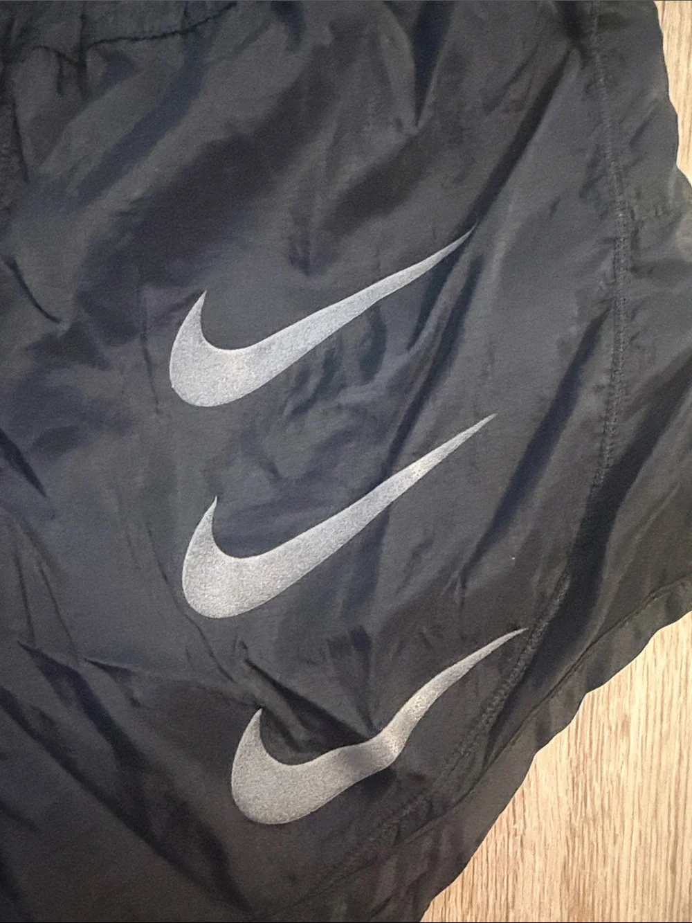 Nike Black Women's Running Shorts with Triple Reflective Swooshes